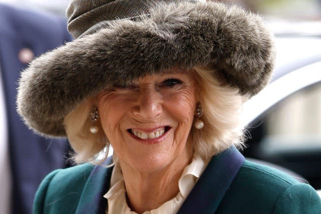 The Queen Consort smiles as she arrives at Ascot’s November racing weekend (John Phillips/PA)