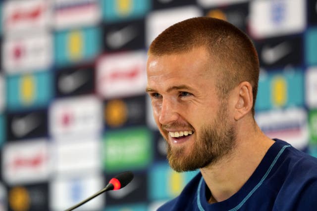Eric Dier speaking at a press conference (Martin Rickett/PA)