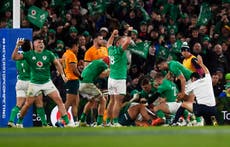 Late Ross Byrne penalty helps Ireland overcome loss of Johnny Sexton to down Australia