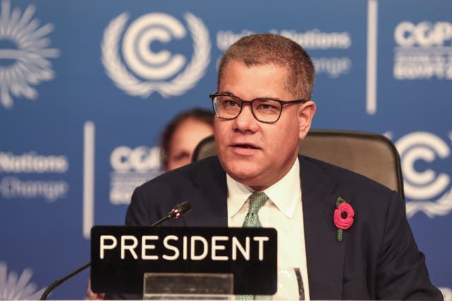<p>Alok Sharma speaks at the beginning of Cop27 </p>