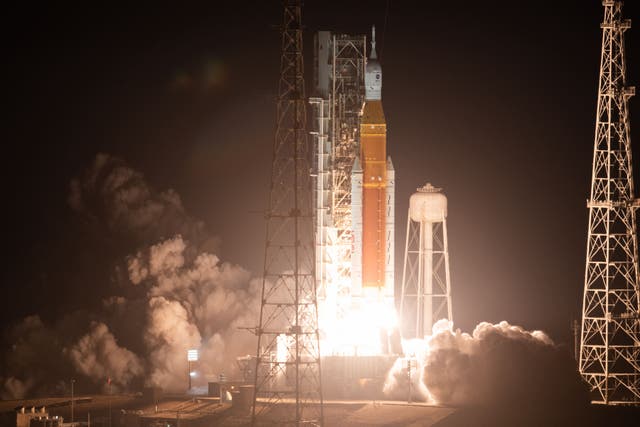 <p>The Artemis 1 mission took off from Florida (Nasa/Joel Kowsky/PA)</p>