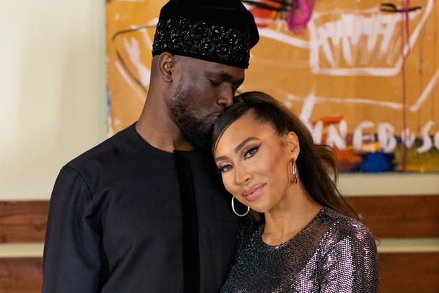 <p>SK Alagbada and Raven Ross during the Love Is Blind S3 reunion</p>