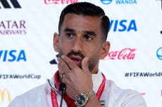 Iran captain Ehsan Hajsafi offers support to bereaved families at home ahead of England game