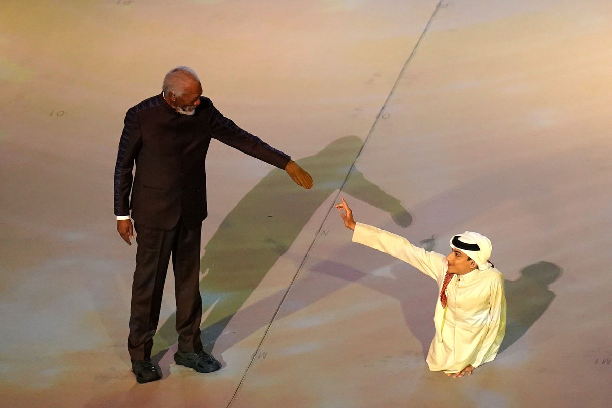 Oscar-winner Morgan Freeman helps open Qatar World Cup