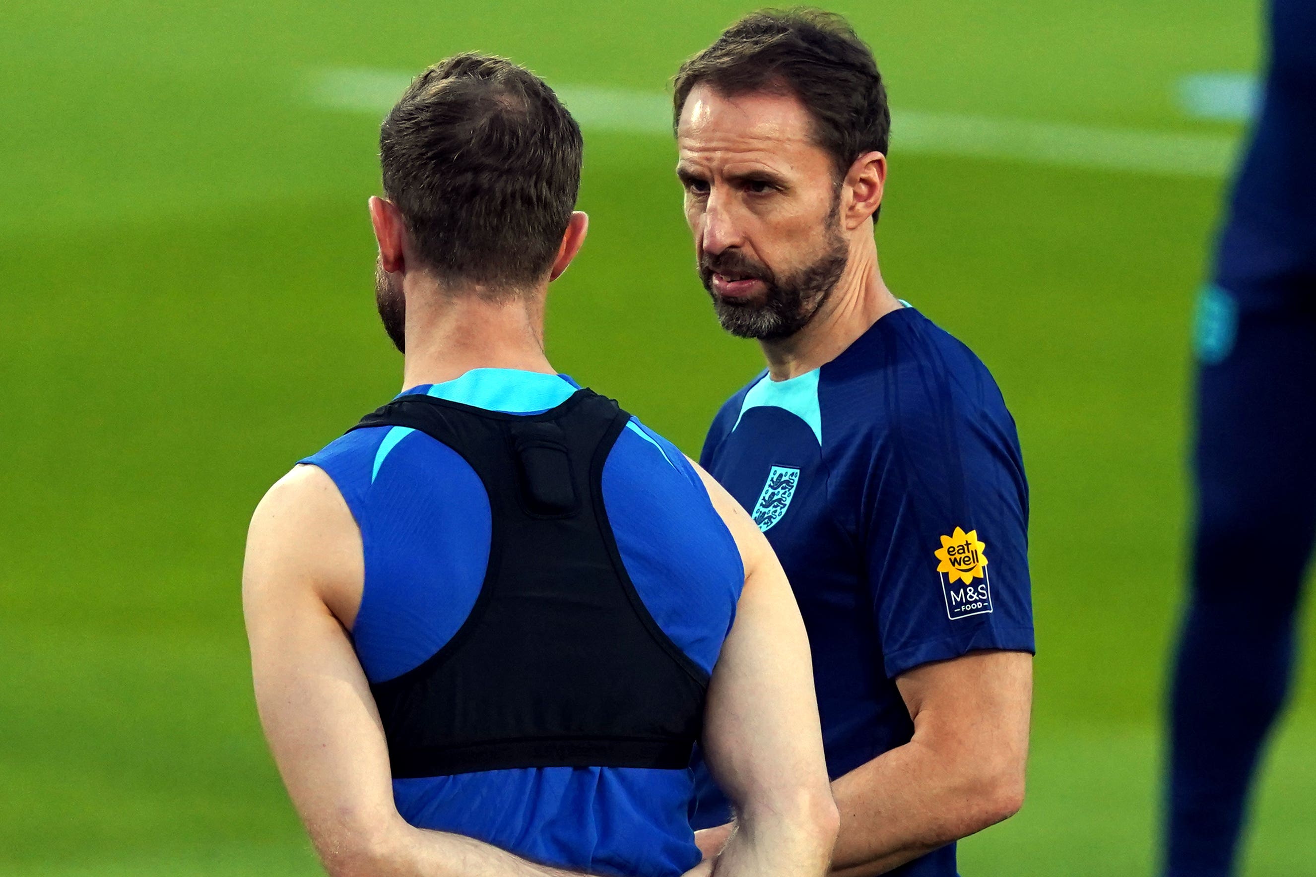 Gareth Southgate (right) has decisions to make on his team for England’s opening game against Iran (Nick Potts/PA)