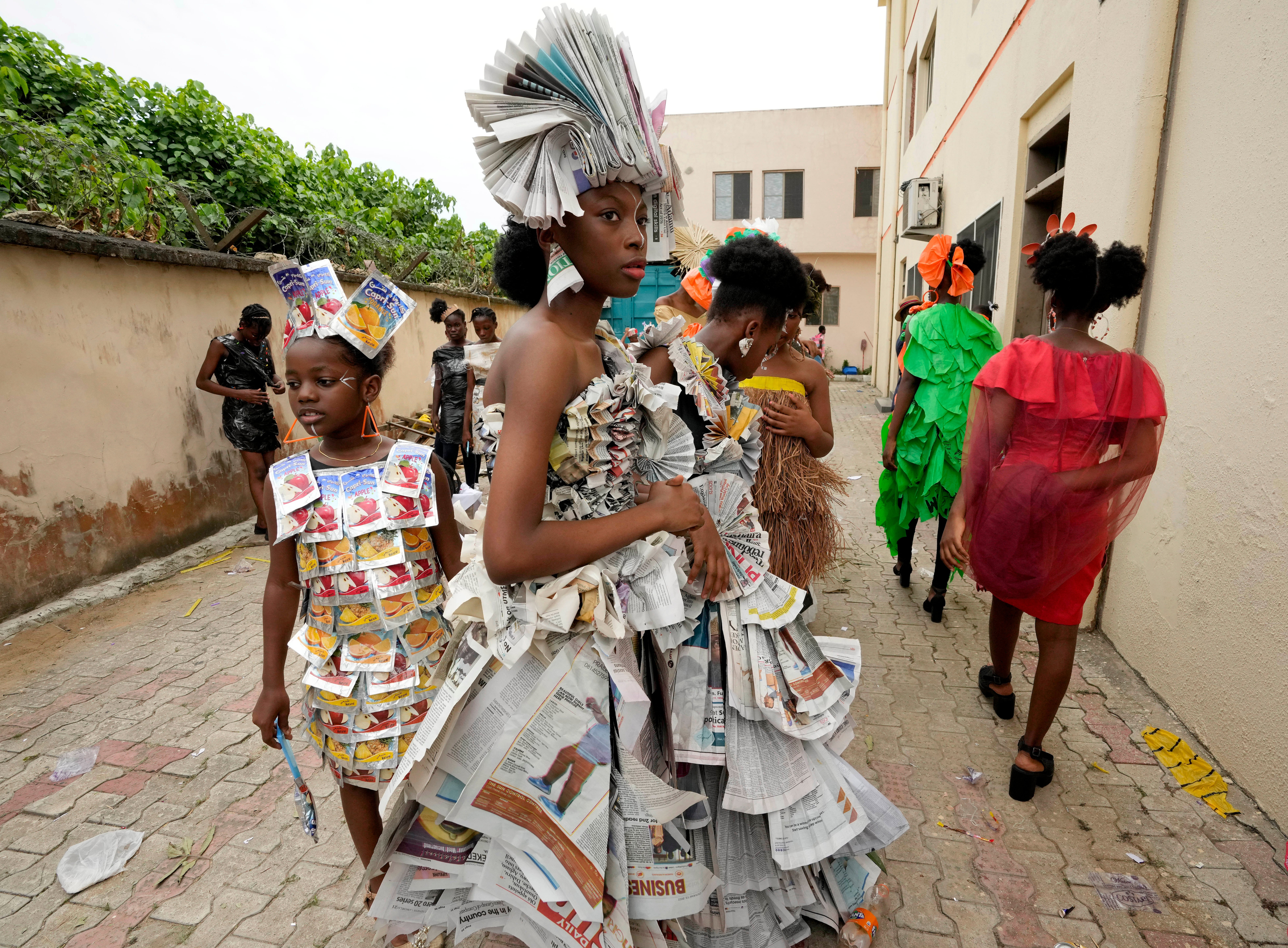 APTOPIX Nigeria Trashion Show
