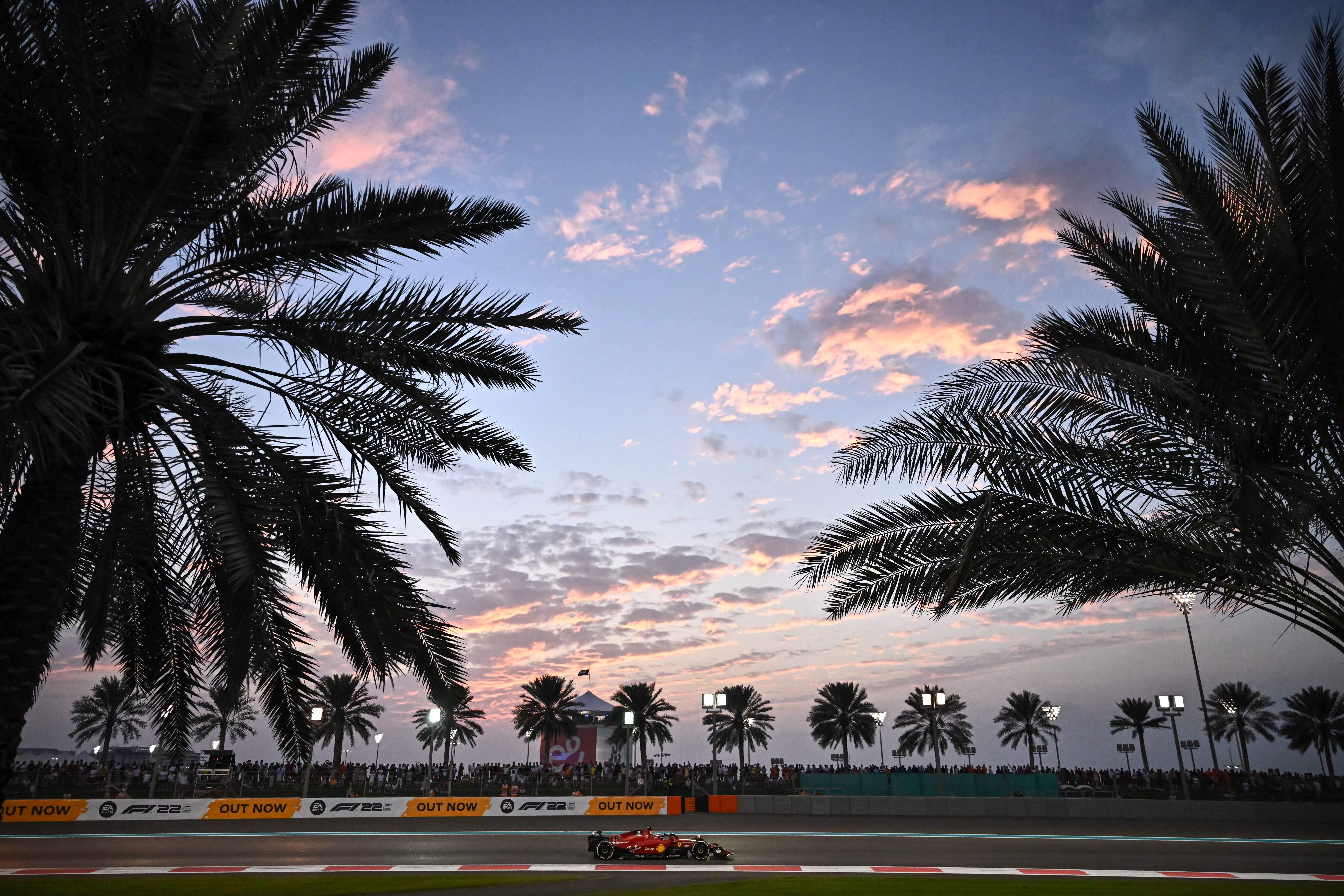 Ferrari’s Monegasque driver Charles Leclerc drives during the Abu Dhabi Formula One Grand Prix at the Yas Marina Circuit