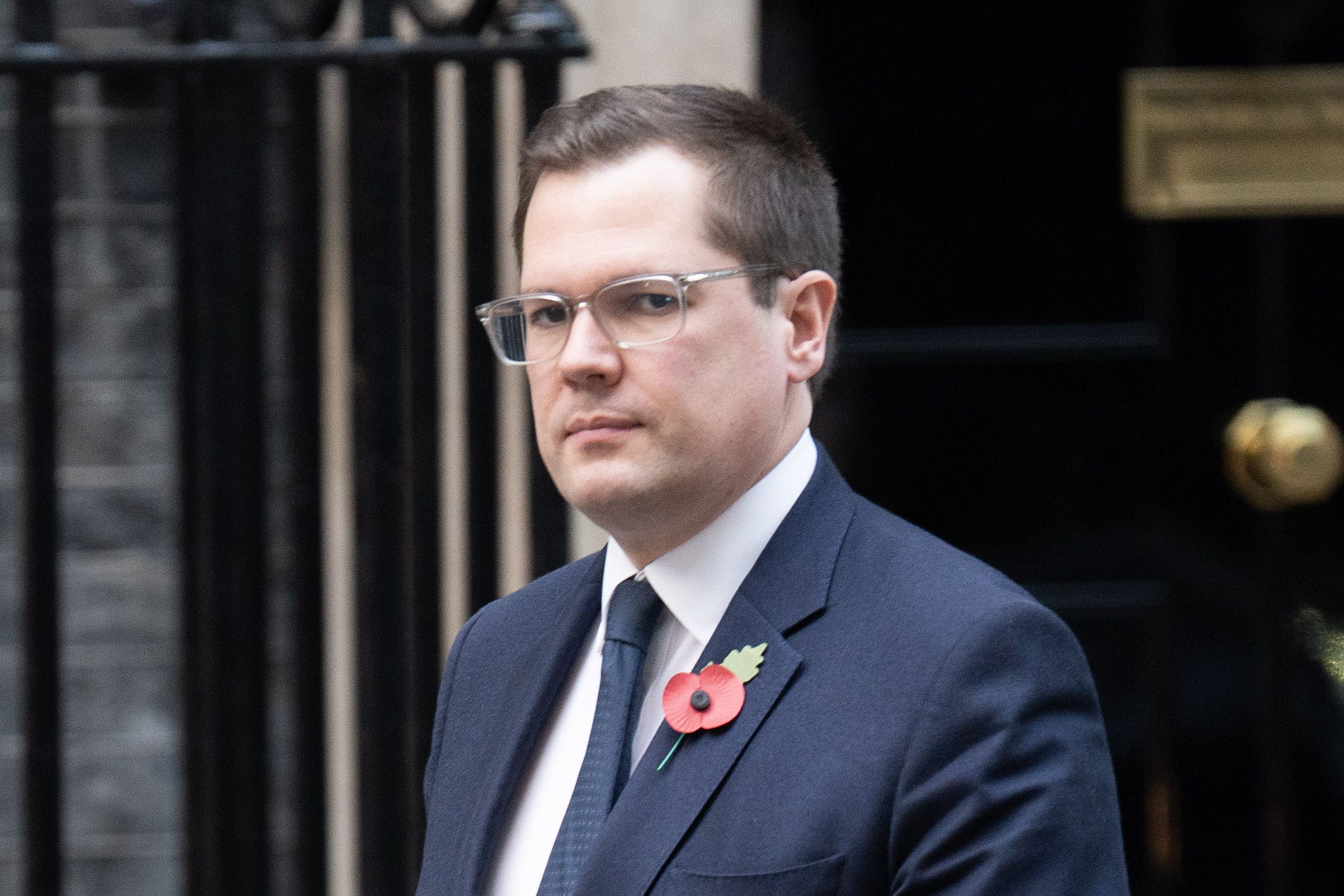 Minister of State at the Home Office Robert Jenrick leaving 10 Downing Street, London. Picture date: Friday November 11, 2022.