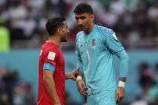 ‘Ridiculous’: Iran goalkeeper tries to play on against England despite sickening head clash
