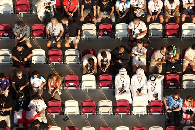 <p>Empty seats at kick-off as England face Iran at the Qatar World Cup</p>