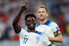 England vs Iran player ratings: Bukayo Saka stars as Three Lions open World Cup in style 