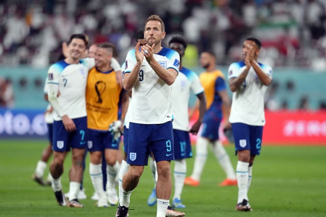 England’s Harry Kane following the Fifa World Cup 6-2 defeat of Iran at the Khalifa International Stadium, Doha (Nick Potts/PA)