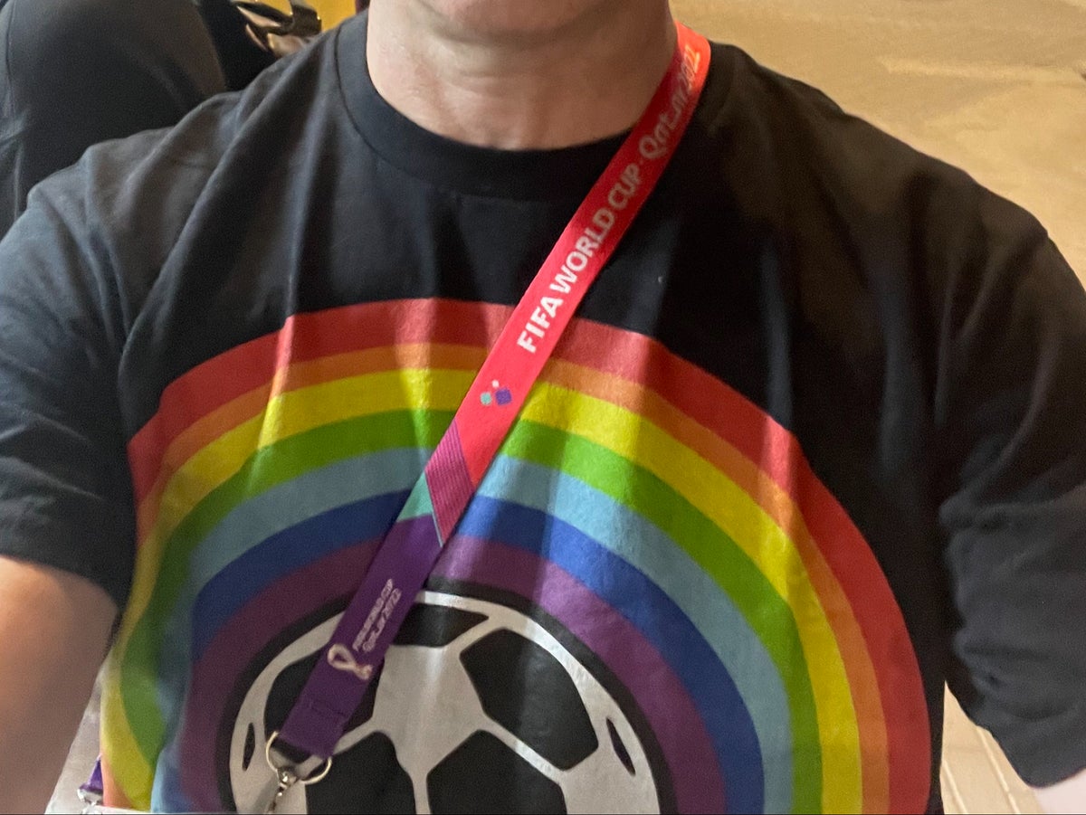 ‘It’s not allowed’: US journalist ‘detained’ entering World Cup match for wearing rainbow t-shirt