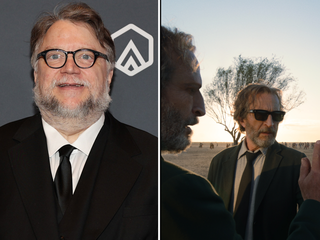 <p>Guillermo del Toro and Daniel Giménez Cacho in ‘Bardo, False Chronicles of a Handful of Truths’</p>