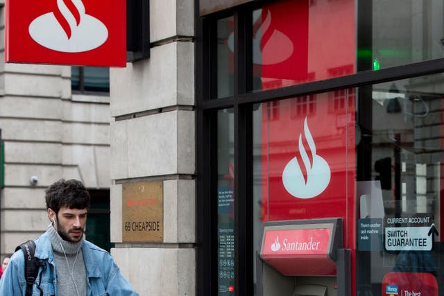 Competition in the current account market is heating up, as Santander has launched a new deal which comes with cashback on spending as well as a linked savings account paying 4% interest (Lauren Lean/PA)