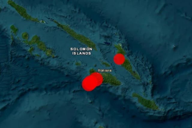 <p>An earthquake on Tuesday was followed by strong and shallow aftershocks in the Solomon Islands</p>
