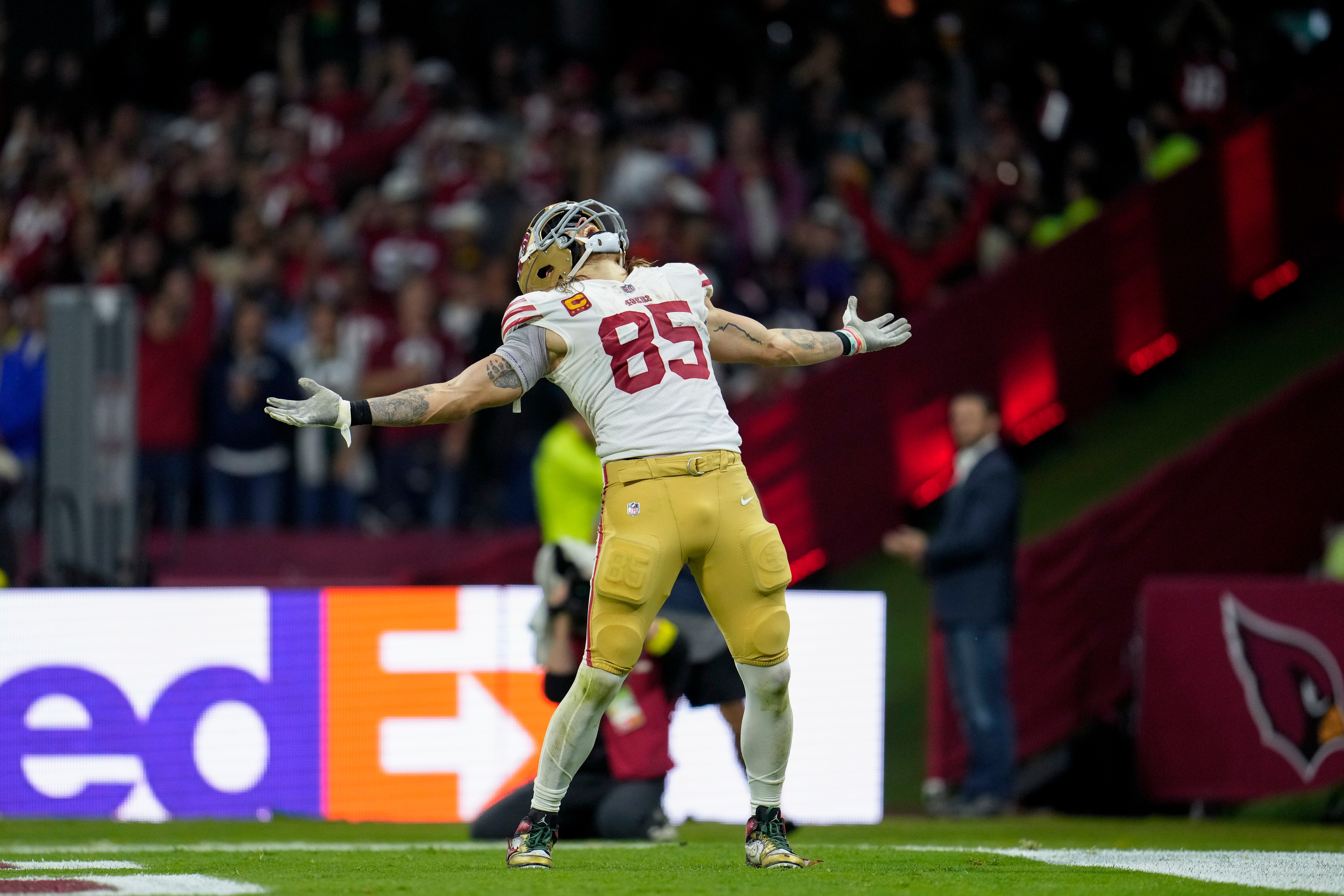 The San Francisco 49ers defeated the Arizona Cardinals 38-10 in Mexico City on Monday night (Marcio Jose Sanchez/AP)