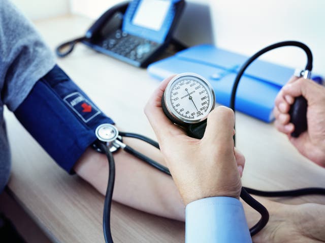 <p>High blood pressure may cause stress</p>