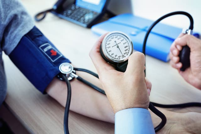 <p>High blood pressure may cause stress</p>