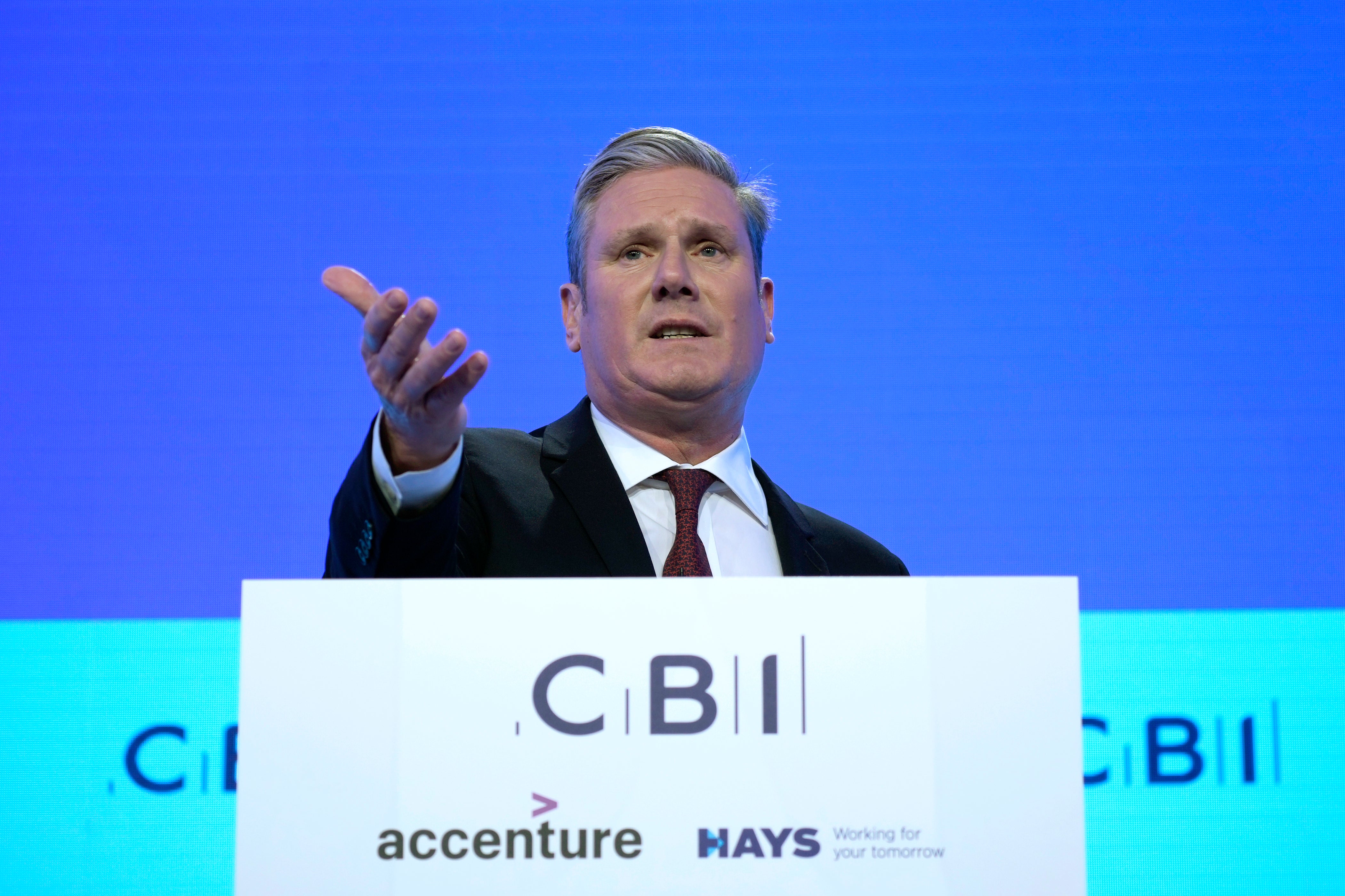 Sir Keir Starmer at the CBI’s annual conference