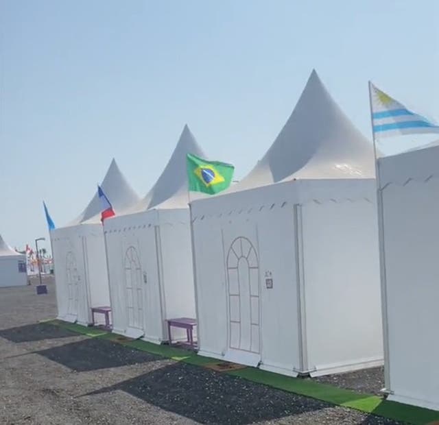 <p>Ms Brooks’ neighbours in the fan tent complex</p>