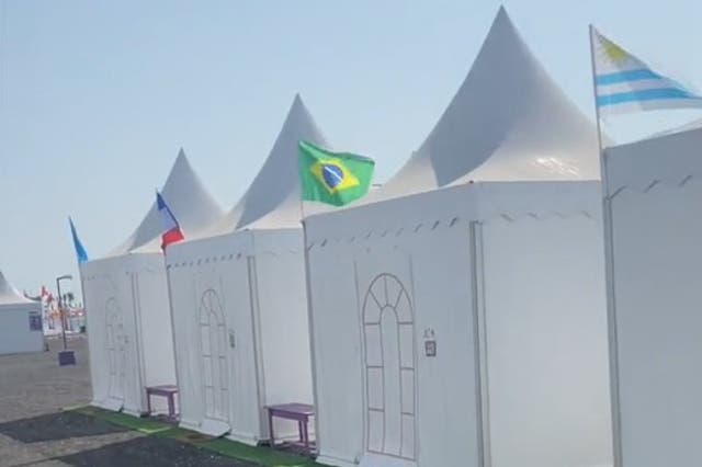 <p>Ms Brooks’ neighbours in the fan tent complex</p>