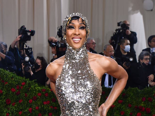 <p>Michaela Jae Rodriguez at the 2022 Met Gala</p>