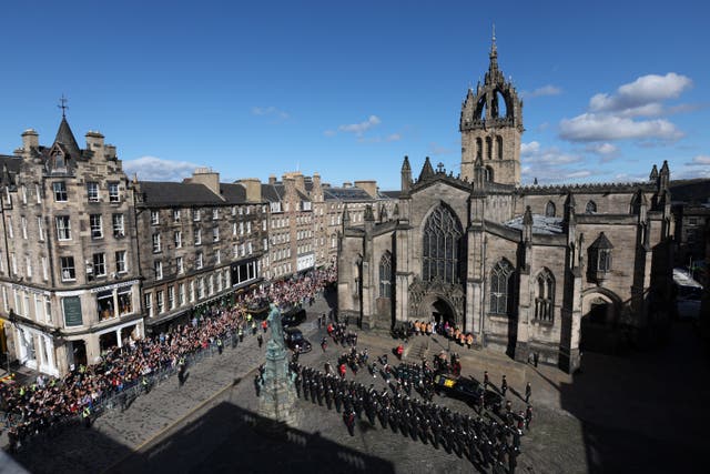 A service took place at St Giles’ Cathedral in Edinburgh (Russell Cheyne/PA)