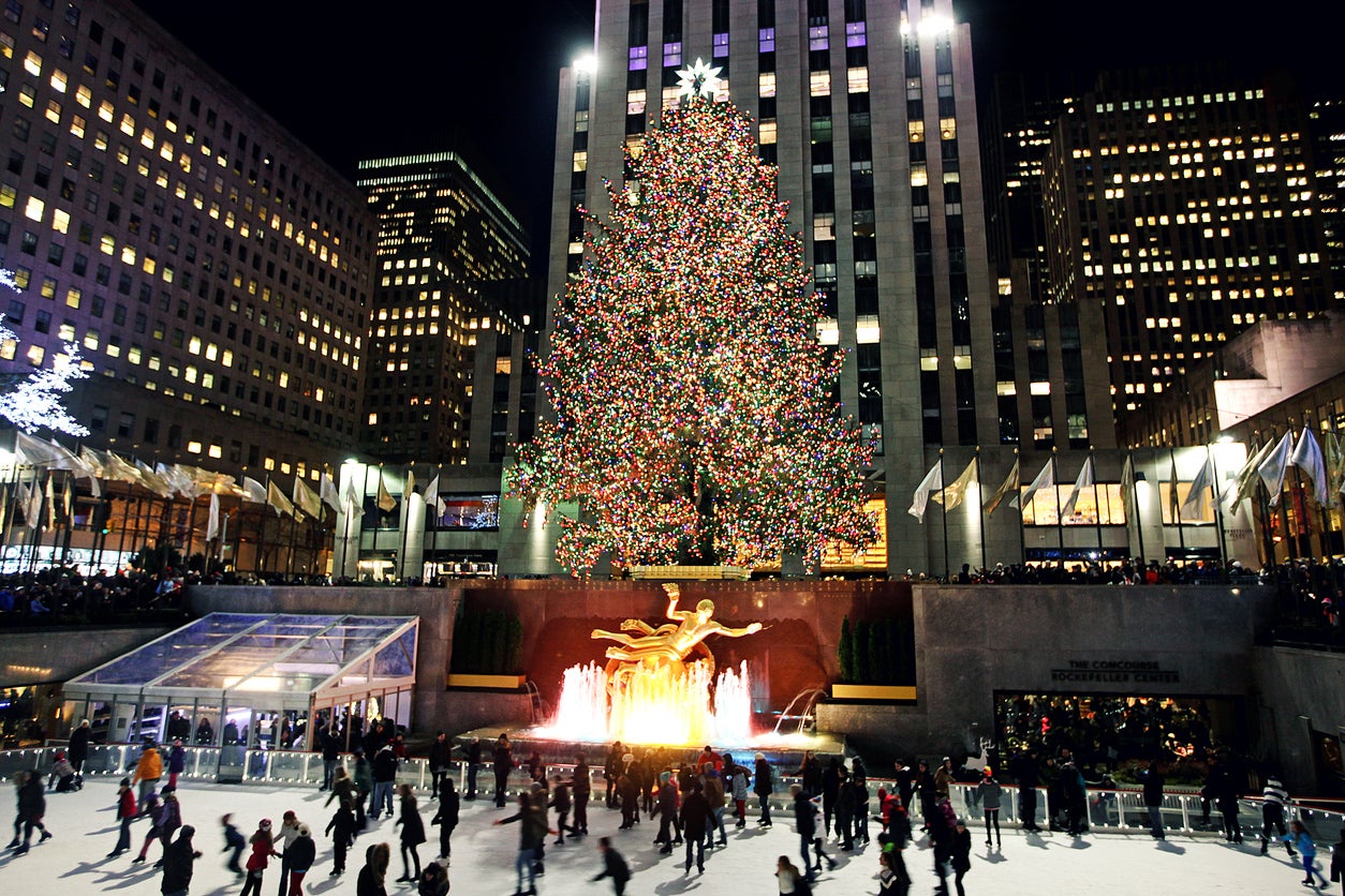The iconic ice rink at Rockefeller Center