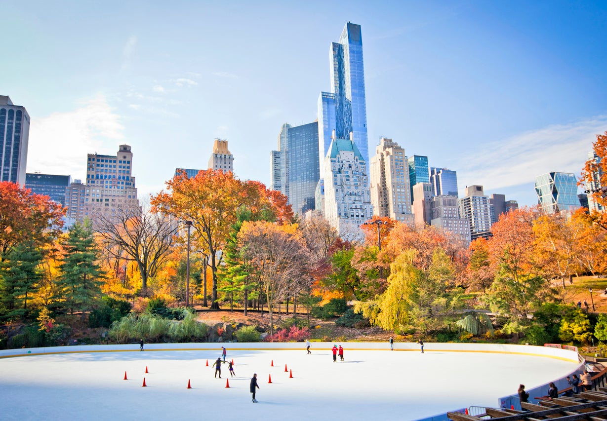 The ice rink in Central Park