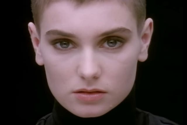<p>Face to face: O’Connor in the unforgettable video for her No 1 hit </p>