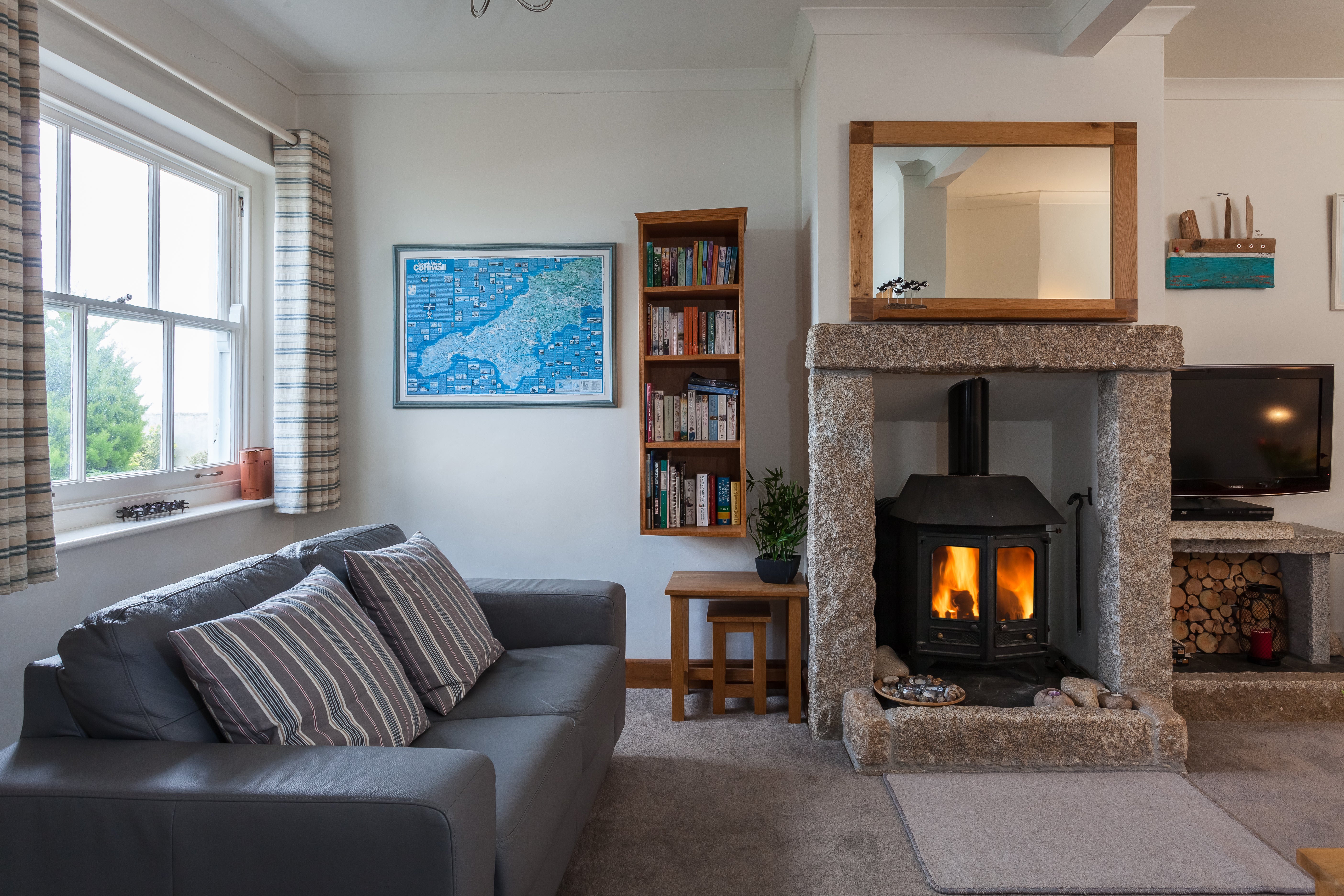 Fireside vibes at St Clement's Cottage