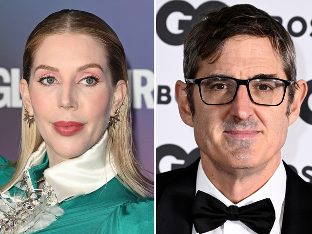 <p>Katherine Ryan and Louis Theroux</p>