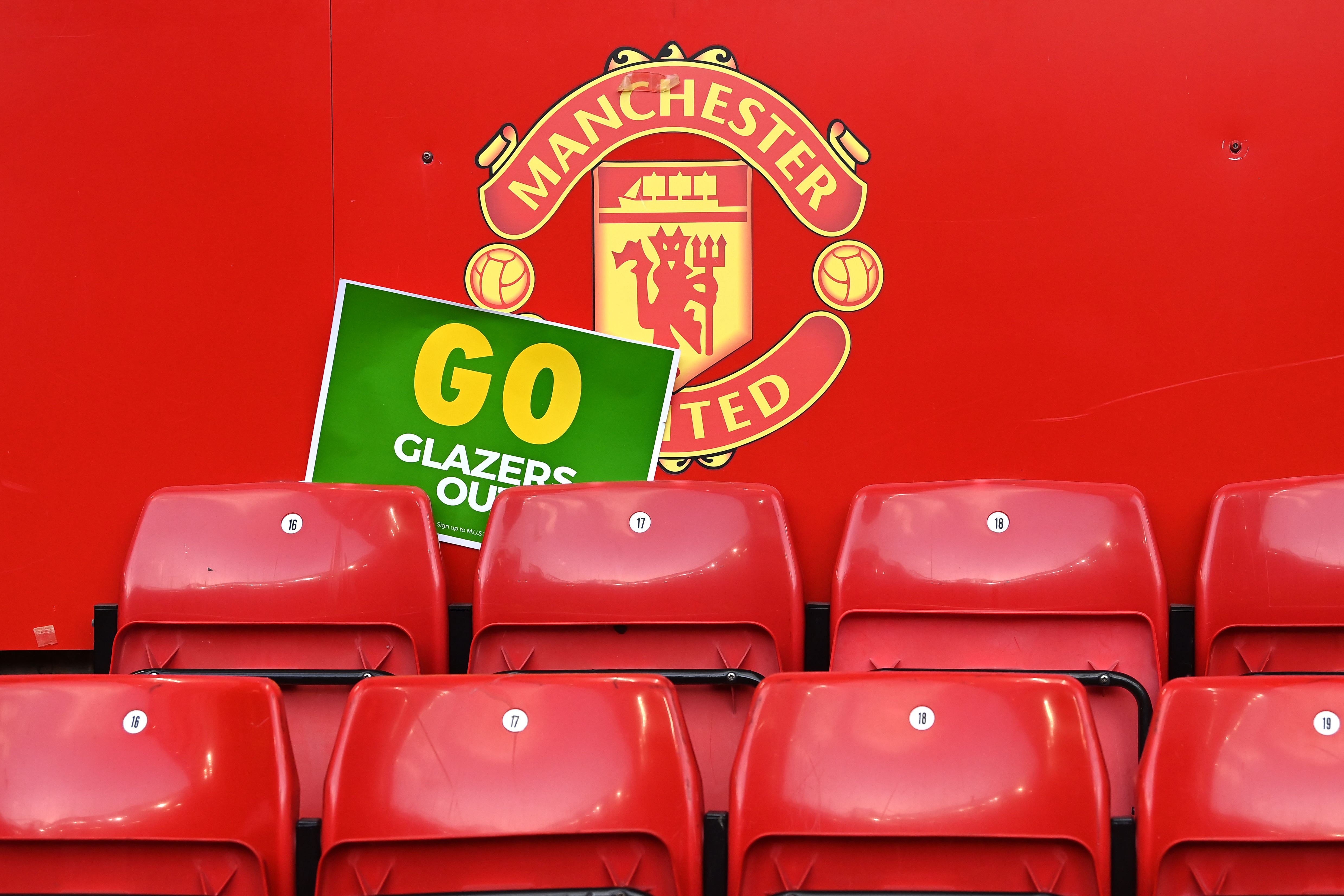 Manchester United’s owners the Glazer family have effectively put the club up for sale (Laurence Griffiths/PA)