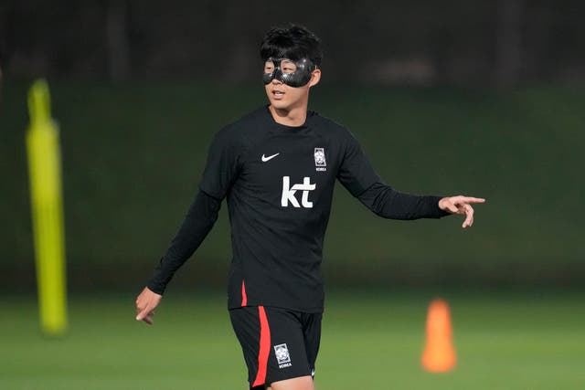 Son Heung-min is set to feature for South Korea (Lee Jin-man/AP)