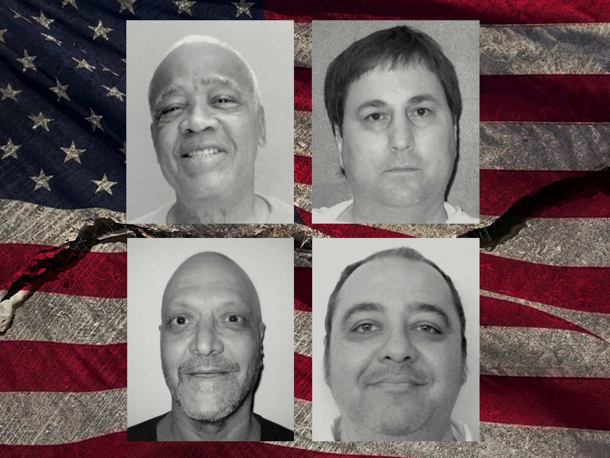 Clockwise from top left: Murray Hooper, Stephen Barbee, Kenneth Eugene Smith and Richard Fairchild