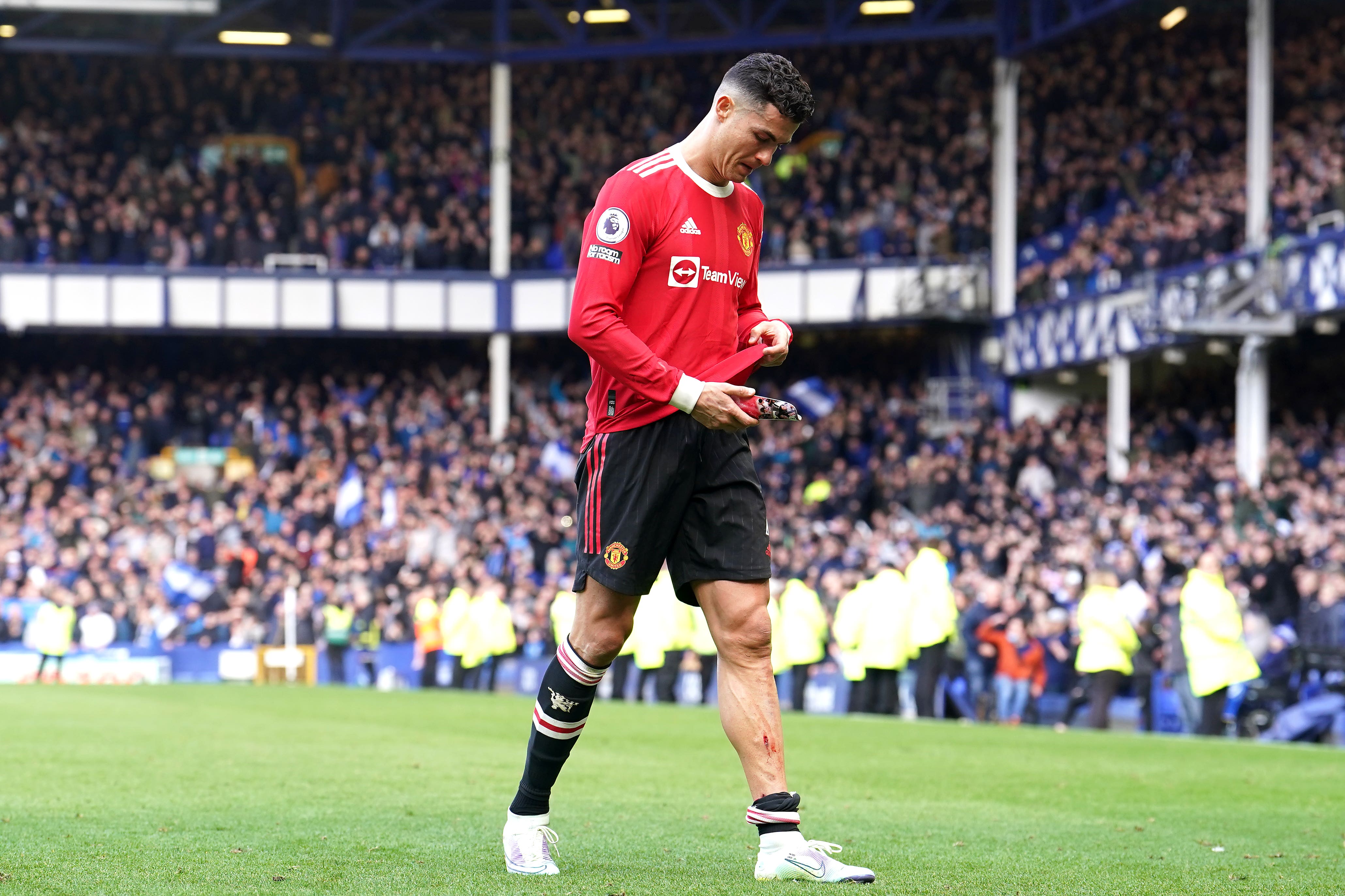 Cristiano Ronaldo has been handed a two-game ban following an incident at Everton in April (Martin Rickett/PA)