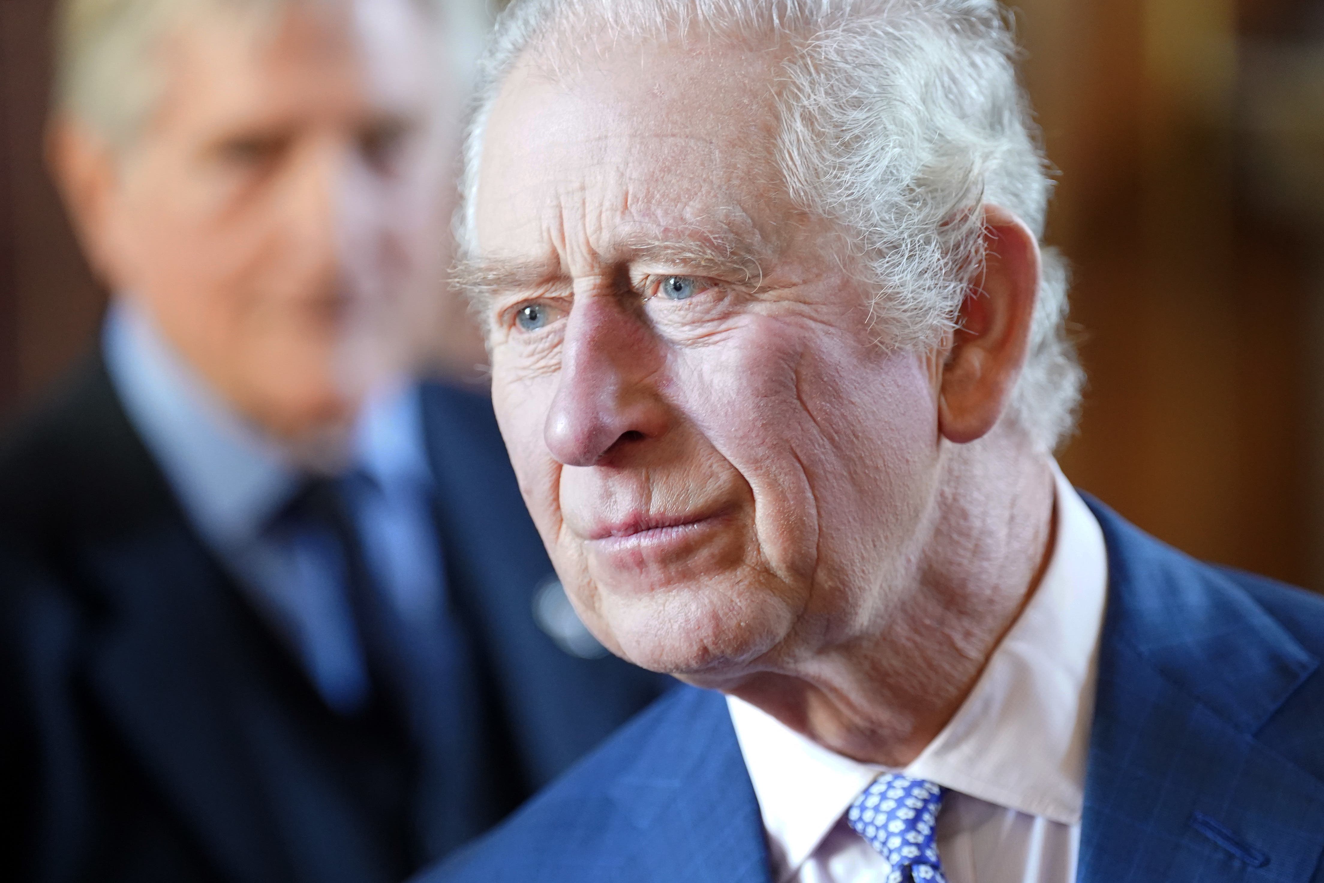 King Charles during a visit to St Bartholomew’s Hospital (James Manning/PA)