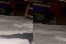 Teen girls film moment they woke up to stranger in their cabin during father-daughter retreat