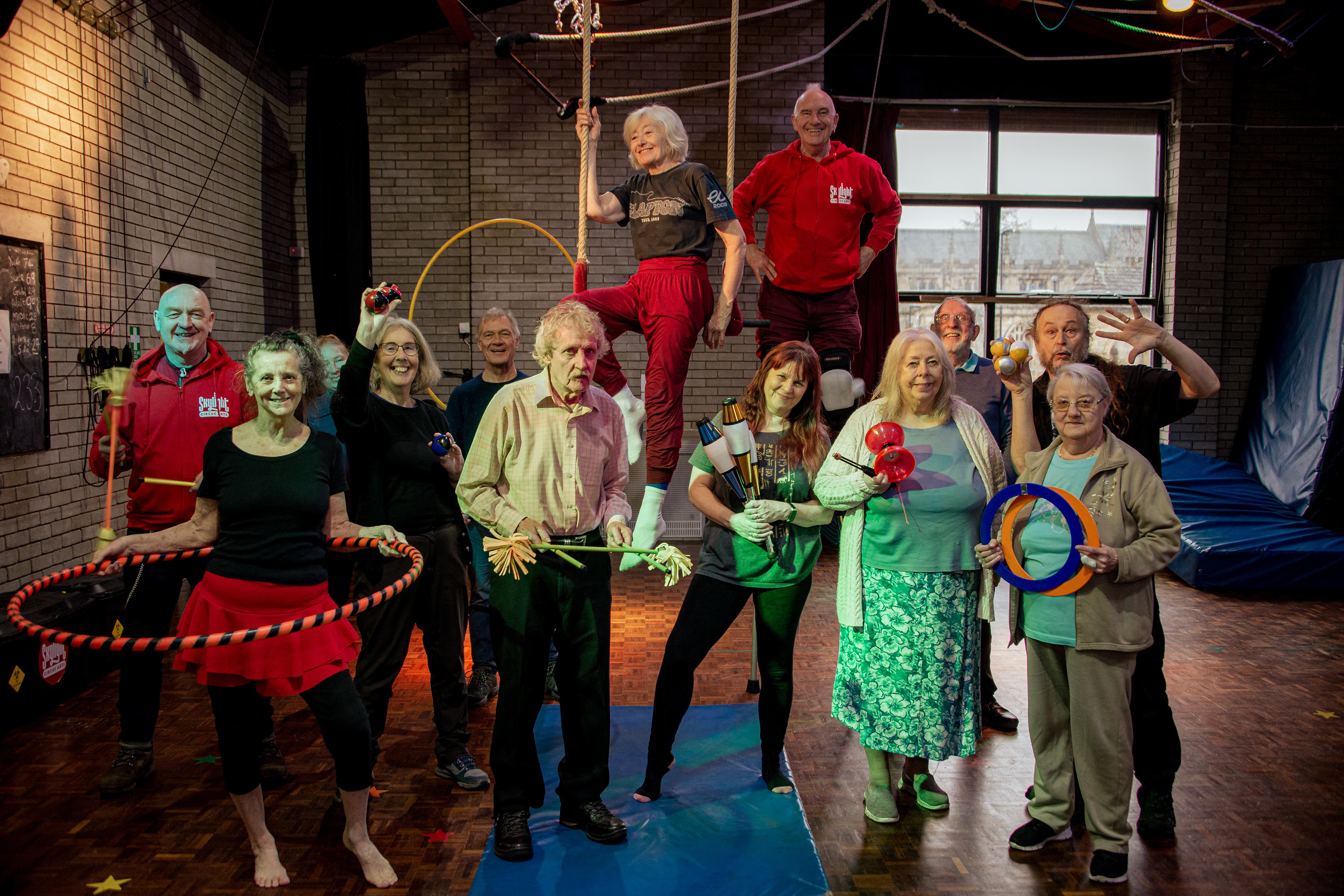 People taking part in the Silver Circus classes (Skylight Circus Arts)