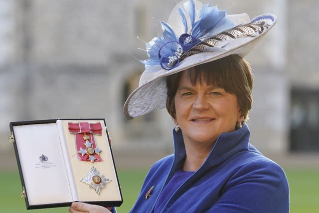 Northern Ireland’s former first minister Dame Arlene Foster has taken her place in the House of Lords (Andrew Matthews/PA)