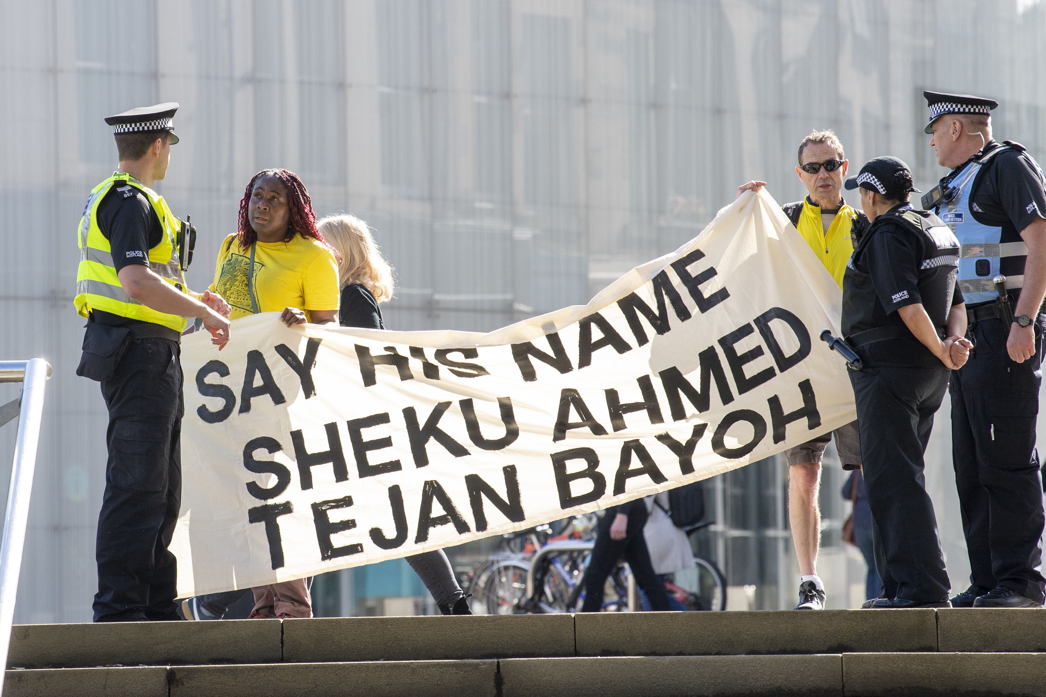 The the public inquiry into the death of Sheku Bayoh, who died in May 2015 after he was restrained by officers responding to a call in Kirkcaldy, Fife, continues (Lesley Martin/PA)