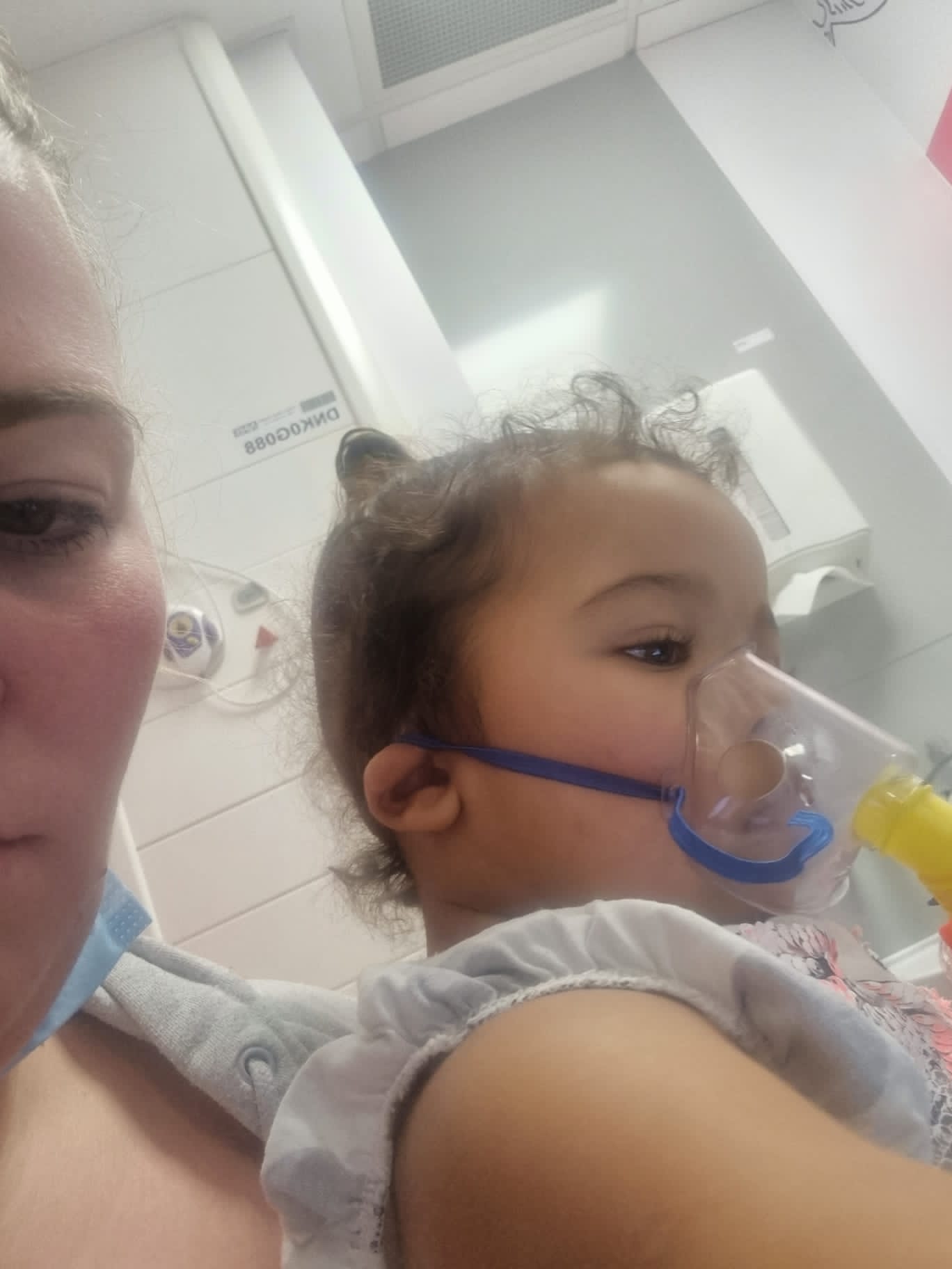 Sammie with her daughter Mckenzie when she was hospitalised