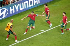 Cristiano Ronaldo makes World Cup history as Portugal hold off Ghana in opener