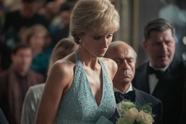 Elizabeth Debicki as Diana, Princess of Wales from season five of The Crown. (Keith Bernstein/Netflix/PA)