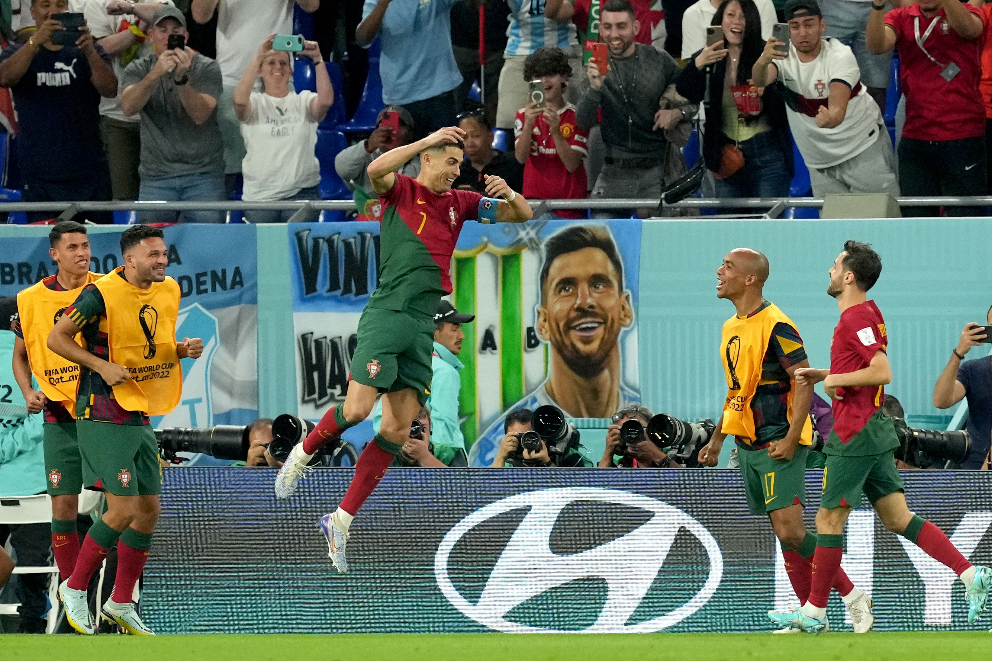 Cristiano Ronaldo set Portugal on their way to victory over Ghana (Martin Rickett/PA)