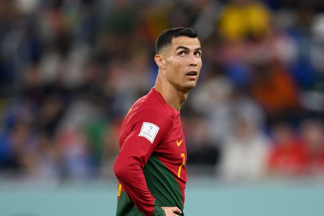 <p>Cristiano Ronaldo during Portugal’s 3-2 World Cup win over Ghana</p>