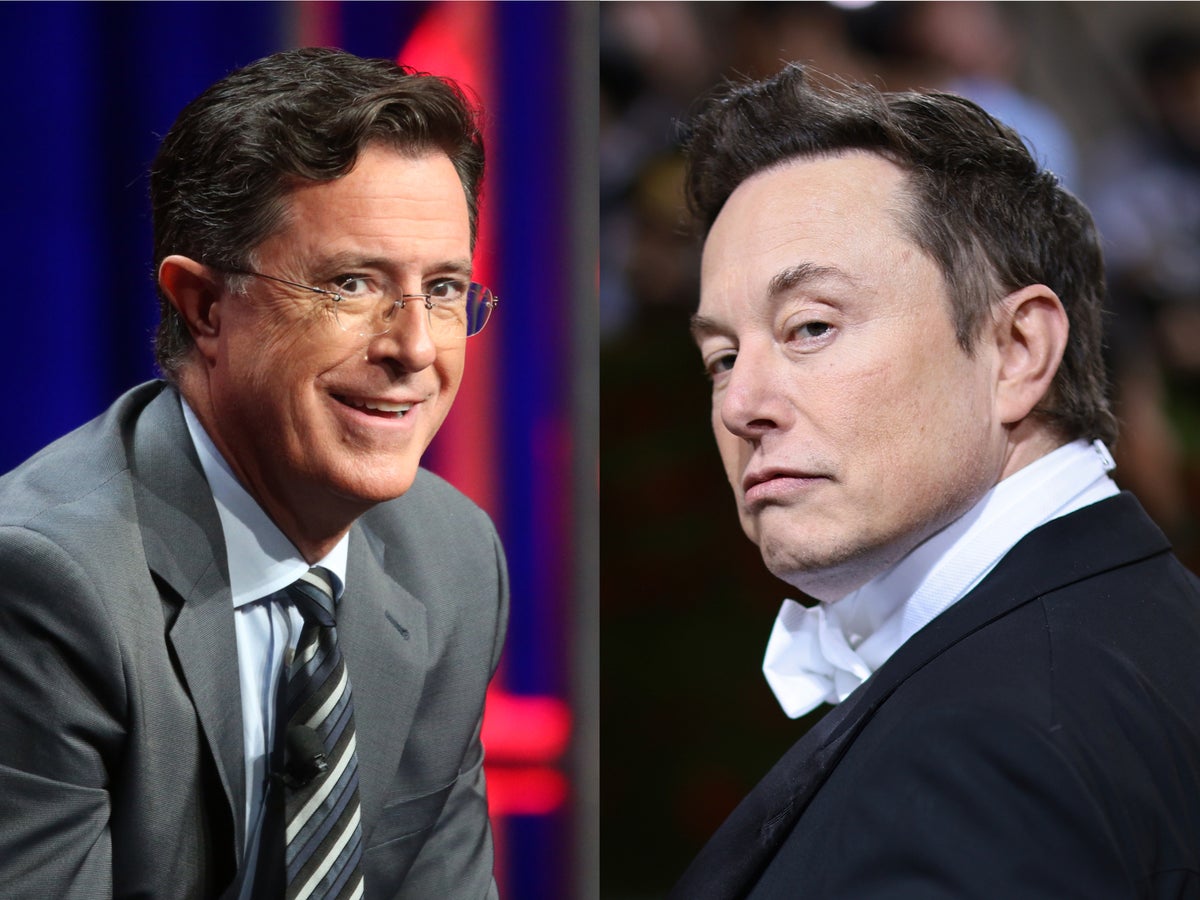 Stephen Colbert consoles Elon Musk after he loses $100bn: 'You're not alone  in these tough economic times!' | The Independent
