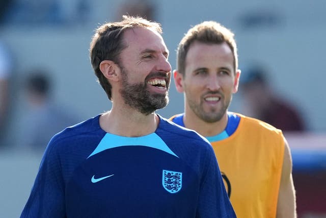 England manager Gareth Southgate and Harry Kane will be out to secure a place in the knockout stage on Friday (Martin Rickett/PA)