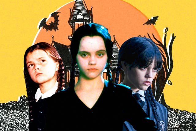 <p>‘A 50-year-old in a 10-year-old’s body who’s pissed at the world’: Lisa Loring, Christina Ricci and Jenna Ortega as different incarnations of Wednesday Addams</p>